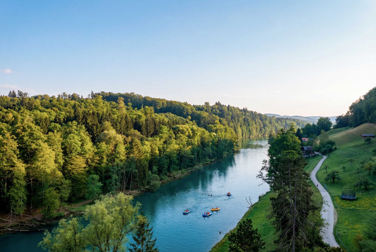 Aare Flusslandschaft