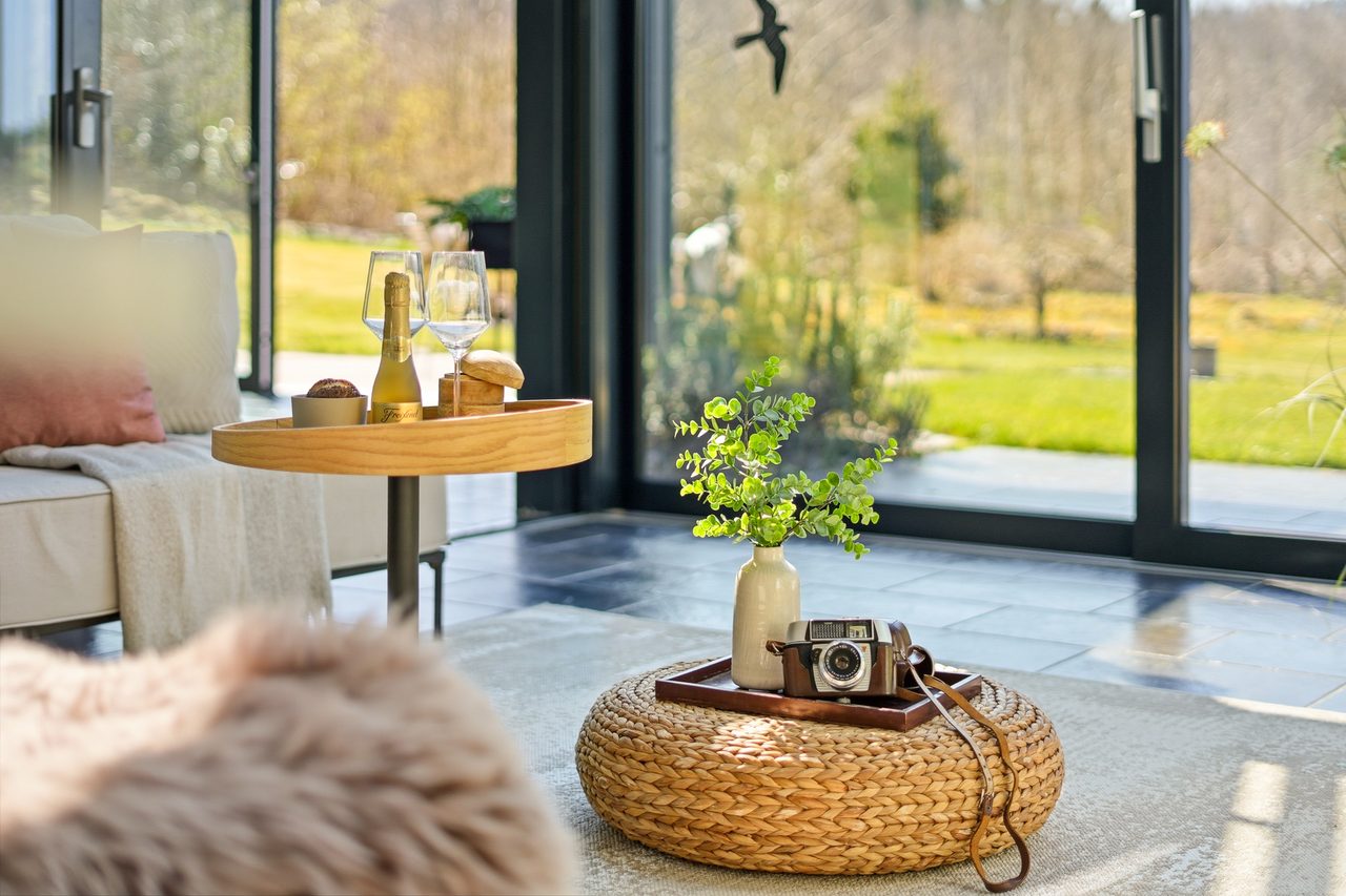 Living room with garden view